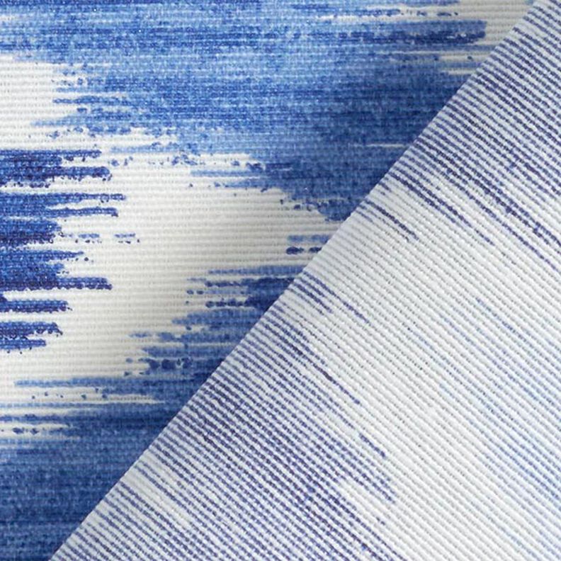Povrstvená bavlna Ikatový vzor – modrá/bílá,  image number 4