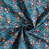 Organická bavlna popelín sladké květiny – oceánská modrá,  thumbnail number 3