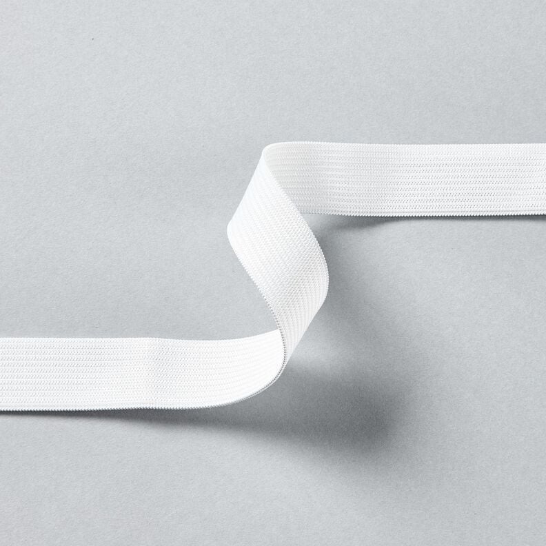 Hladká gumová stužka [3 m | 20 mm] – bílá,  image number 2
