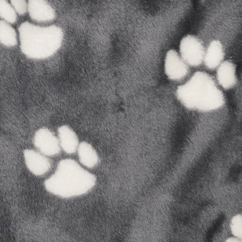 Hebký fleece Zvířecí tlapky | by Poppy – břidlicově šedá/slonová kost,  image number 2