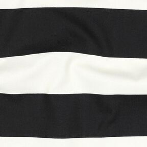 Dekorační látka Plátno Veselé pruhy – černá/bílá, 