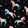 Bavlněný žerzej Duhoví jednorožci digitální potisk | Poppy Fabrics – černá,  thumbnail number 2
