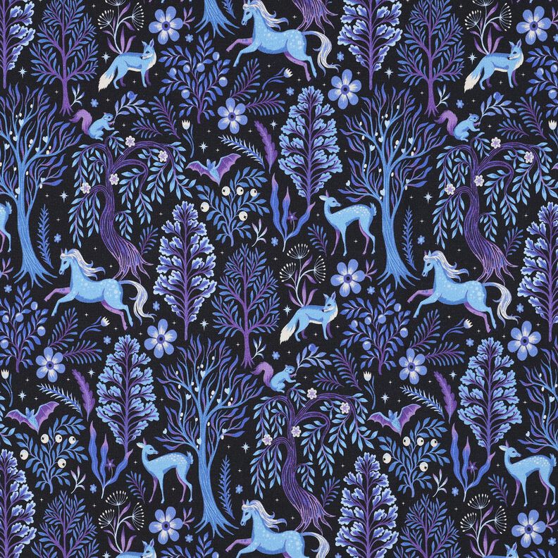 Francouzské froté letní teplákovina Pohádkový les digitální potisk | Poppy Fabrics –, image number 1