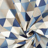 Dekorační látka polopanama Trojúhelníky – modrá,  thumbnail number 3