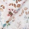 Viskózová tkanina Dobby akvarelové květiny – kremová,  thumbnail number 4
