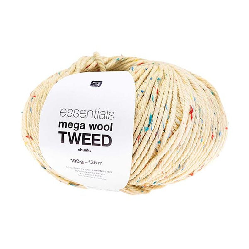 Essentials Mega Wool Tweed Chunky| Rico Design – vlněná bílá,  image number 1
