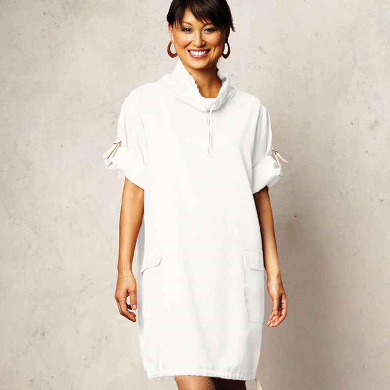 Lehké francouzské froté jednobarevné – vlněná bílá,  image number 9