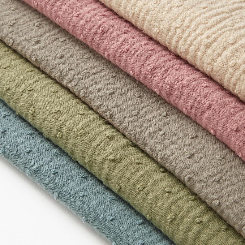 Mušelín / dvojitá mačkaná tkanina dobby – terracotta,  image number 5