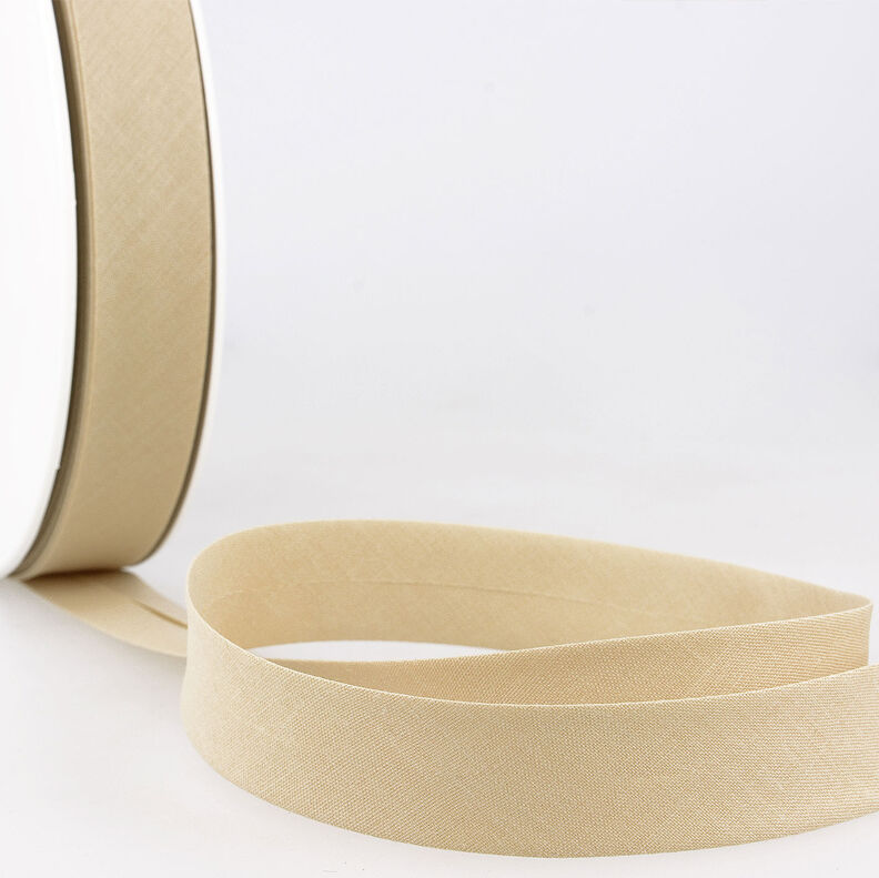 Šikmý proužek Polycotton [20 mm] – světle béžová,  image number 1
