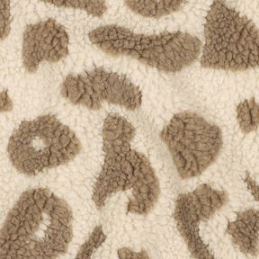 Plyš teddy Leopard – přírodni/tmavá taupe, 
