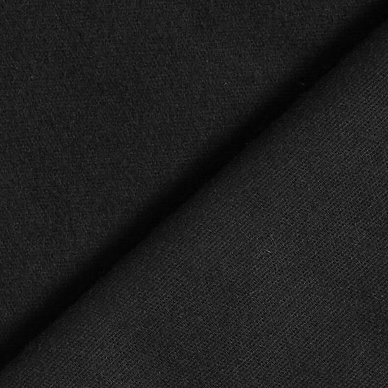Bavlněný flanel Jednobarevné provedení – černá,  image number 4