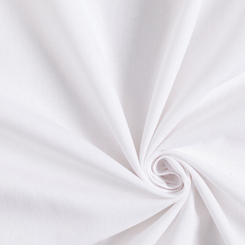 Směs lnu a bavlny Jednobarevné provedení – bílá,  image number 1