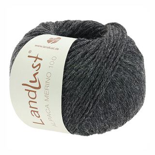 LANDLUST Alpaca Merino 100, 50g | Lana Grossa – antracitová, 