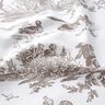 Dekorační látka Polopanama Šťastné tanečnice 280 cm – taupe (šedohnědá)/bílá,  thumbnail number 2