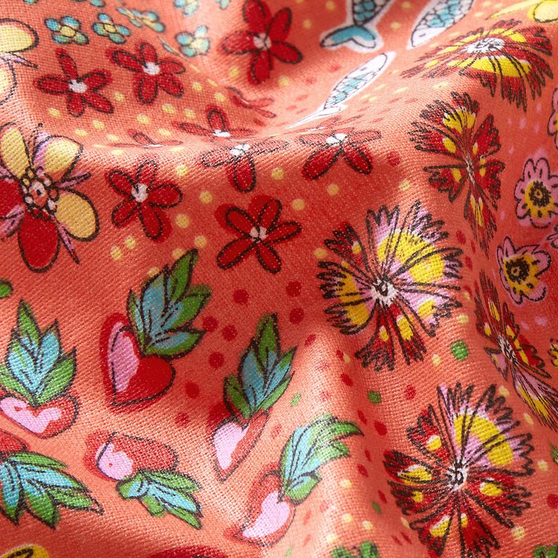 Povrstvená bavlna Námořní mix – korálová, image number 2