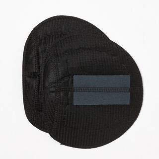 Ramenní vycpávky se suchým zipem na kabáty a bundy [ 17,5 x 14,5 cm ] | YKK – černá, 