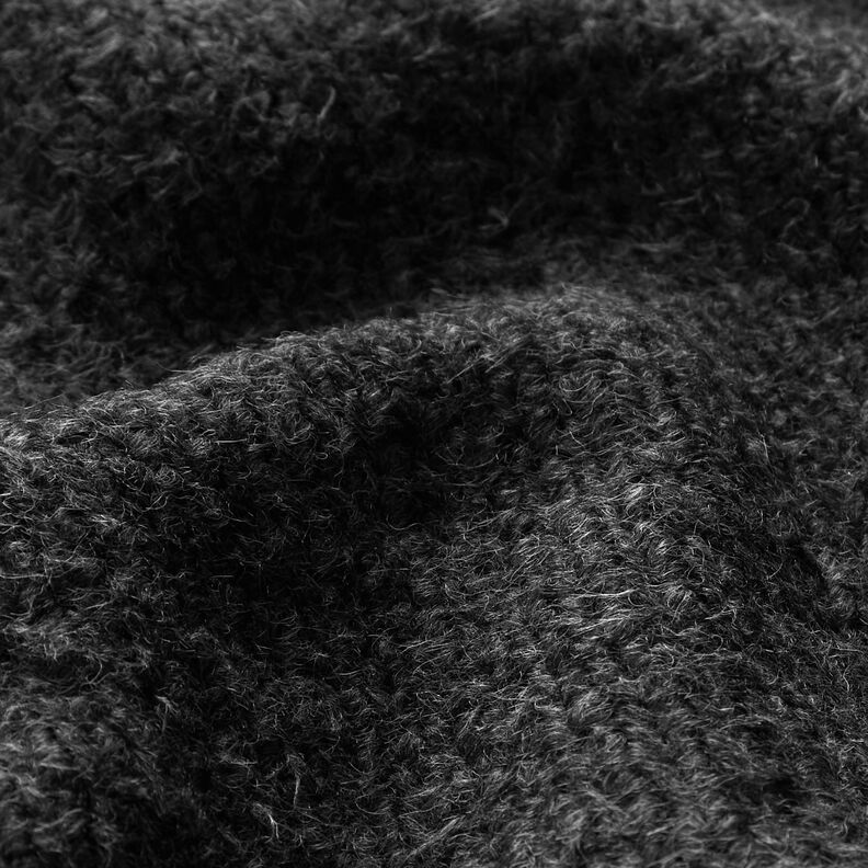 Kabátový úplet melír – antracitová, image number 3