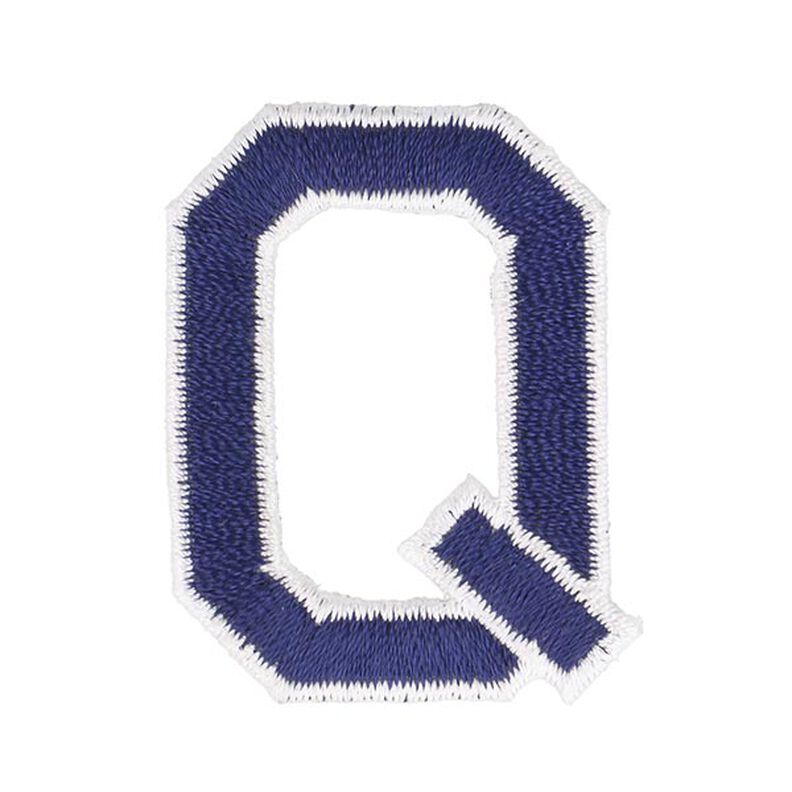 Aplikace písmeno Q [ Výška: 4,6 cm ] – namornicka modr,  image number 1