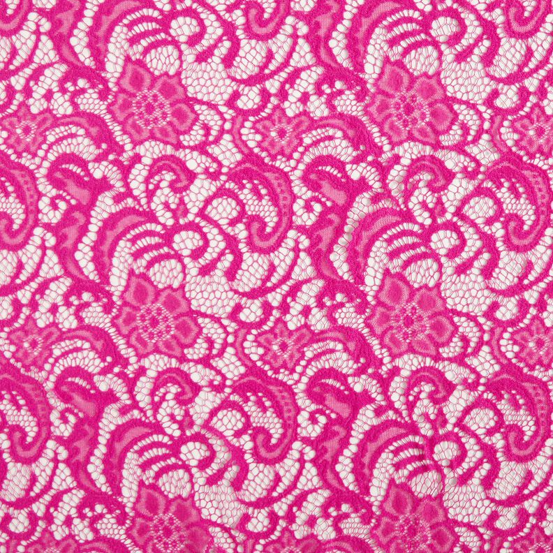 Bouclé-Krajkové květiny – výrazná jasně růžová,  image number 1