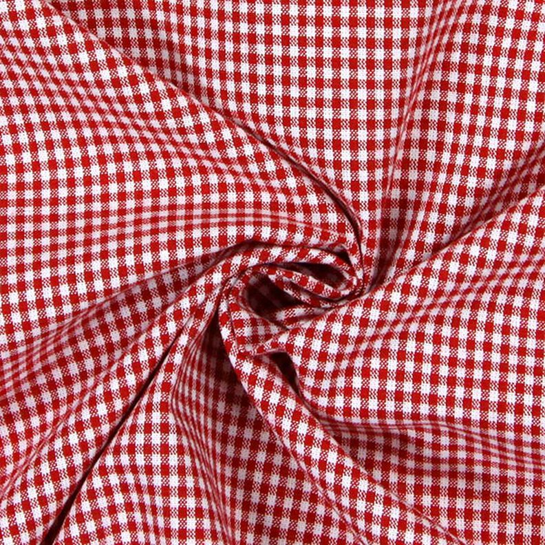 Bavlněná látka Vichy károvaná 0,2 cm – červená/bílá,  image number 2