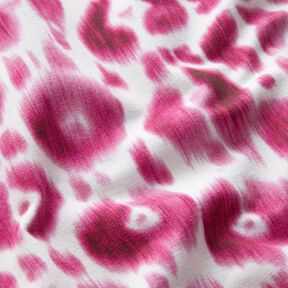 GOTS Francouzské froté Batikovaný leopardí vzor | TCC x LOOKS by Wolfgang Joop – purpurová/bílá, 