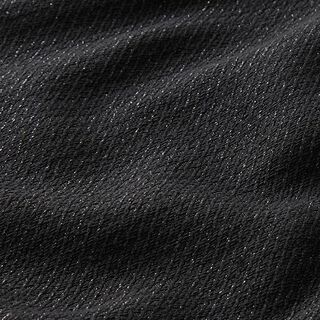 Kostýmová tkanina s třpytivou diagonální strukturou – černá, 