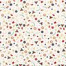 Bavlněná látka Popelín malé vánoční motivy – světle béžová/zlatá,  thumbnail number 1