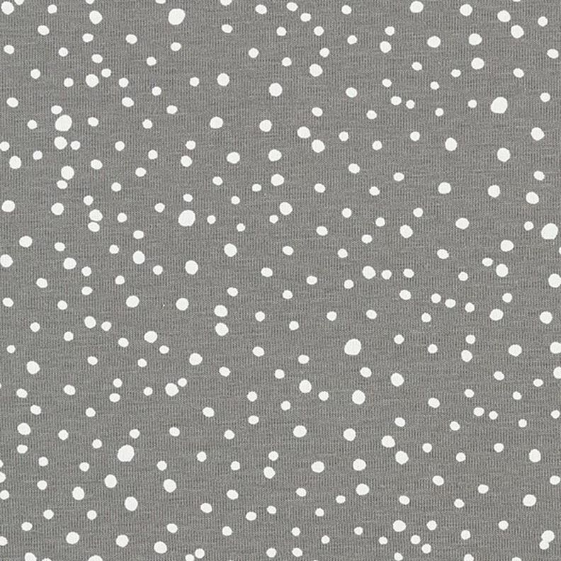 Bavlněný žerzej Nepravidelné puntíky – šedá,  image number 1