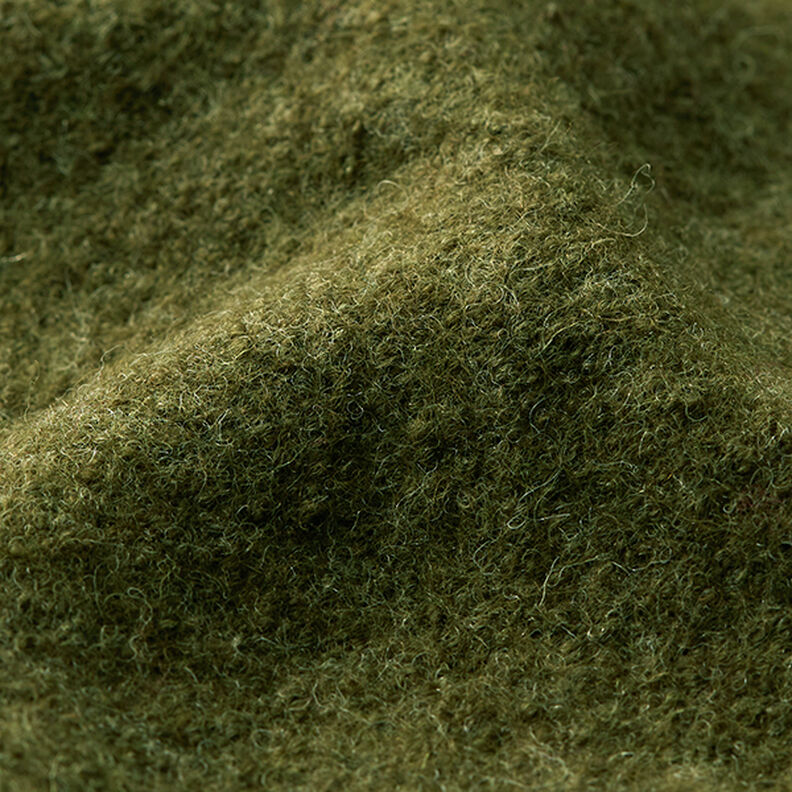 Valchovaný vlněný loden Melír – olivová,  image number 2