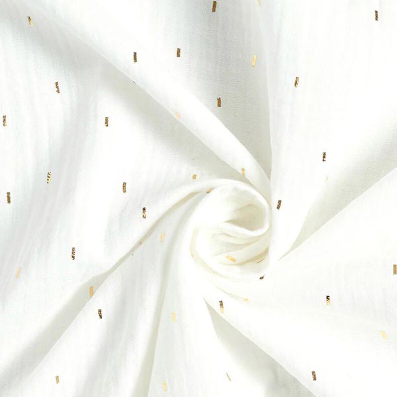 Mušelín fóliový potisk Obdélník | by Poppy – vlněná bílá,  image number 3