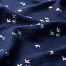 Mušelín / dvojitá mačkaná tkanina Vlaštovky Fóliový potisk | Poppy Fabrics – noční modrá/mix barev,  thumbnail number 2