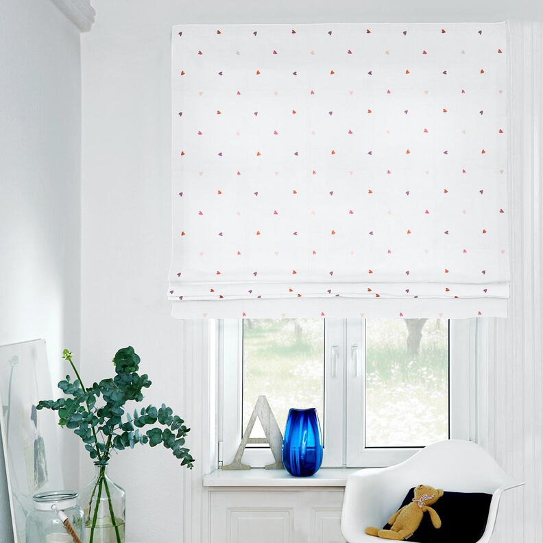 Mušelín / dvojitá mačkaná tkanina Vyšívaná srdce | Poppy Fabrics – bílá/rose, image number 6