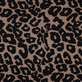 Viskóza Streč Leopard | Poppy Fabrics – hnědá,  Viskóza Streč Leopard | Poppy Fabrics – hnědá,