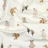 Bavlněný žerzej Zvířátka v lese digitální potisk | Poppy Fabrics – slonová kost/sasanková,  thumbnail number 2