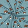 Bavlněný žerzej Medvědi | Poppy Fabrics – modrošedá/kaštanově hnědá,  thumbnail number 3