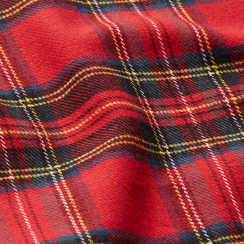 Bavlněný flanel skotská kostka – červená,  image number 2