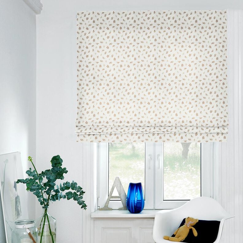 Mušelín / dvojitá mačkaná tkanina Větvičky | Poppy Fabrics – slonová kost/mocca,  image number 6