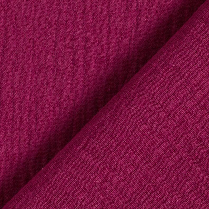 Mušelín / dvojitá mačkaná tkanina – bordó,  image number 4