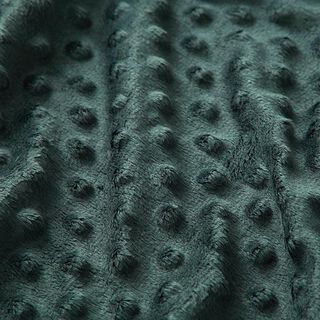 Hebký fleece vyražené puntíky – tmavě zelená, 
