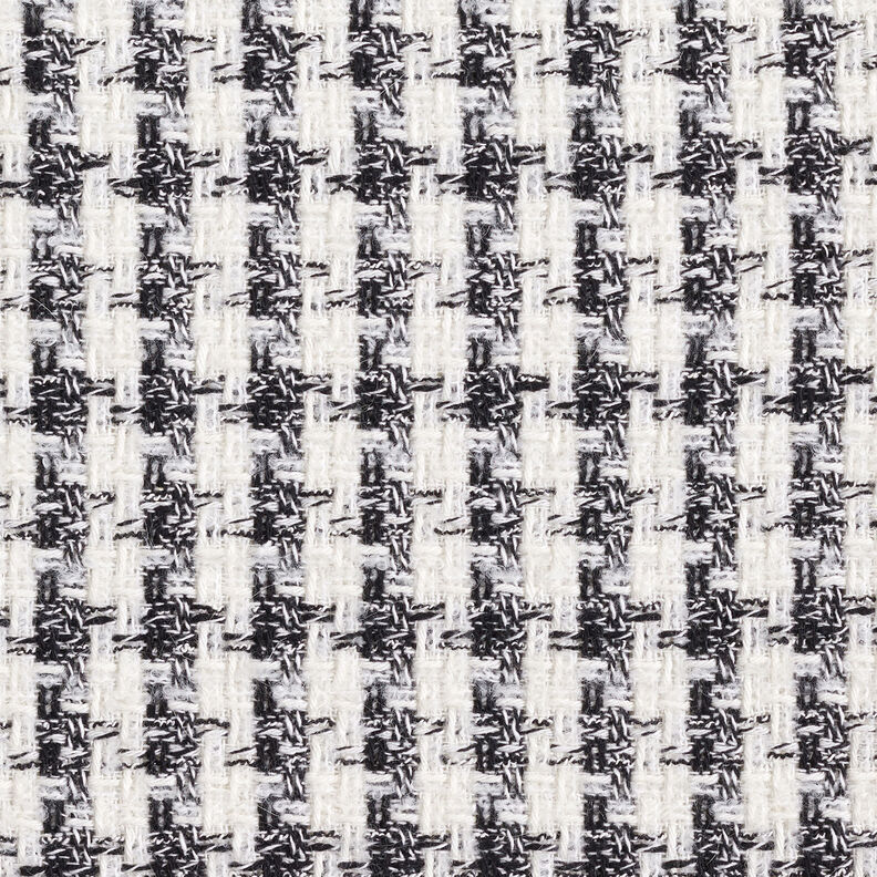 Bouclé houndstooth – černá/bílá, image number 1