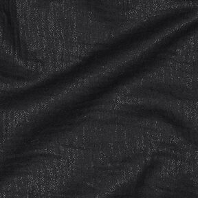 Mušelín / dvojitá mačkaná tkanina Jemné třpytivé puntíky | Poppy Fabrics – černá, 