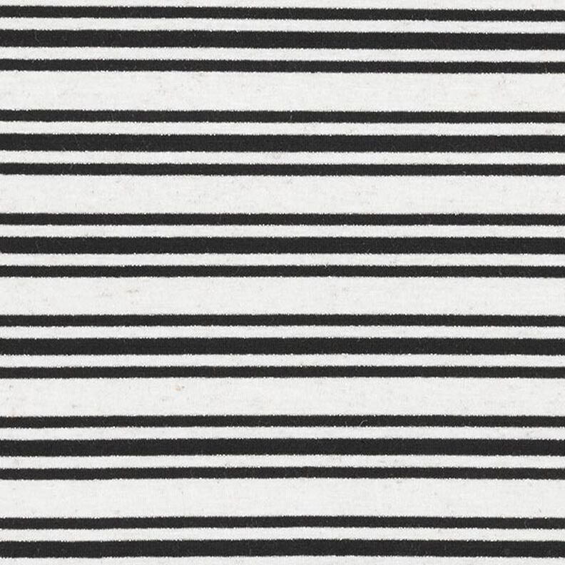 Viskózový žerzej s nepravidelnými třpytivými pruhy – vlněná bílá/černá,  image number 1
