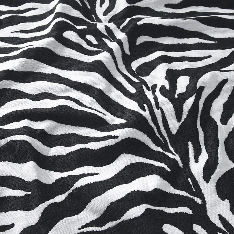 Čalounická látka Žakár Zebra – bílá/černá, image number 2