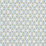 Bavlněná látka Kreton Geometrické tvary – bílá/olivová,  thumbnail number 1