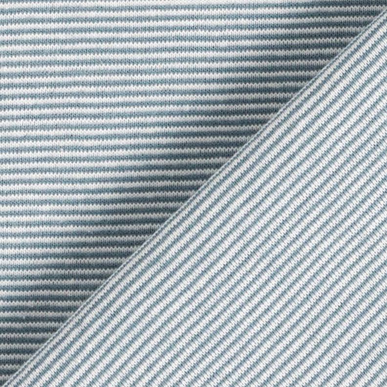 Náplety – trubičkový úplet úzké proužky – džínově modrá/vlněná bílá,  image number 3