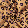 Mušelín / dvojitá mačkaná tkanina Leopard – starozlatá/červenofialková,  thumbnail number 3