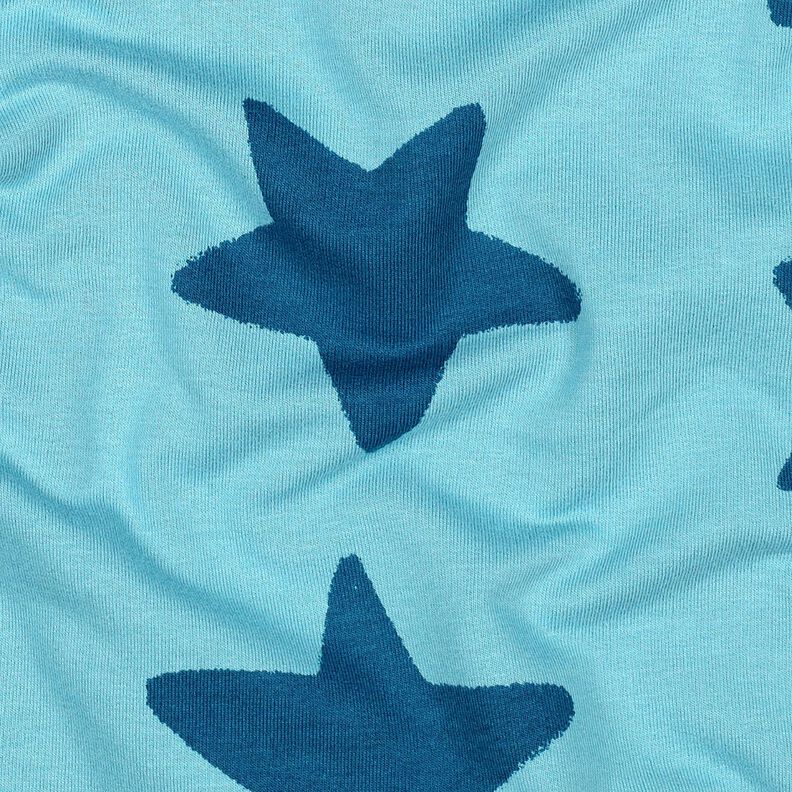 Hebká teplákovina Hvězdy | Poppy Fabrics – brilantní modrá/oceánská modrá, image number 2