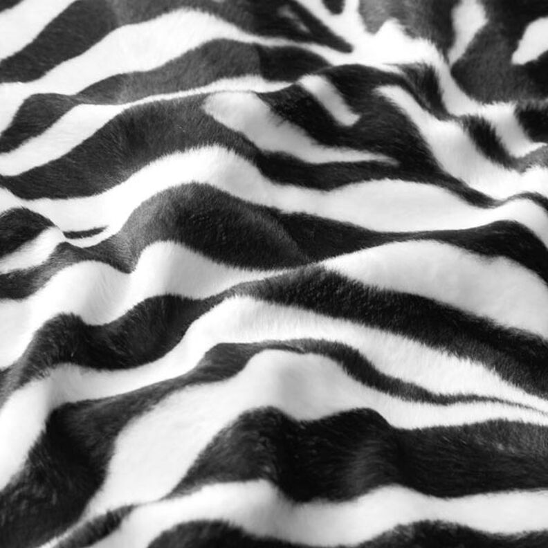 Imitace zvířecí kůže zebra – černá/bílá,  image number 2