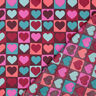 Bavlněný popelín Kostky-srdce | Poppy Fabrics – burgundská červená,  thumbnail number 4