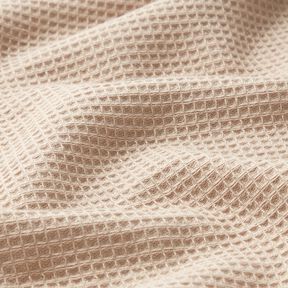 Froté látka/Vaflové piké Jednobarevné provedení – taupe (šedohnědá), 